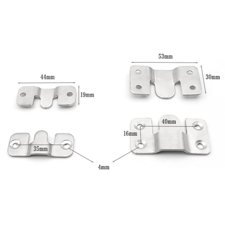 GeckoTeq Multifunctionele Meubel Z-Clip Ophangbeugel - Set van 2 stuks