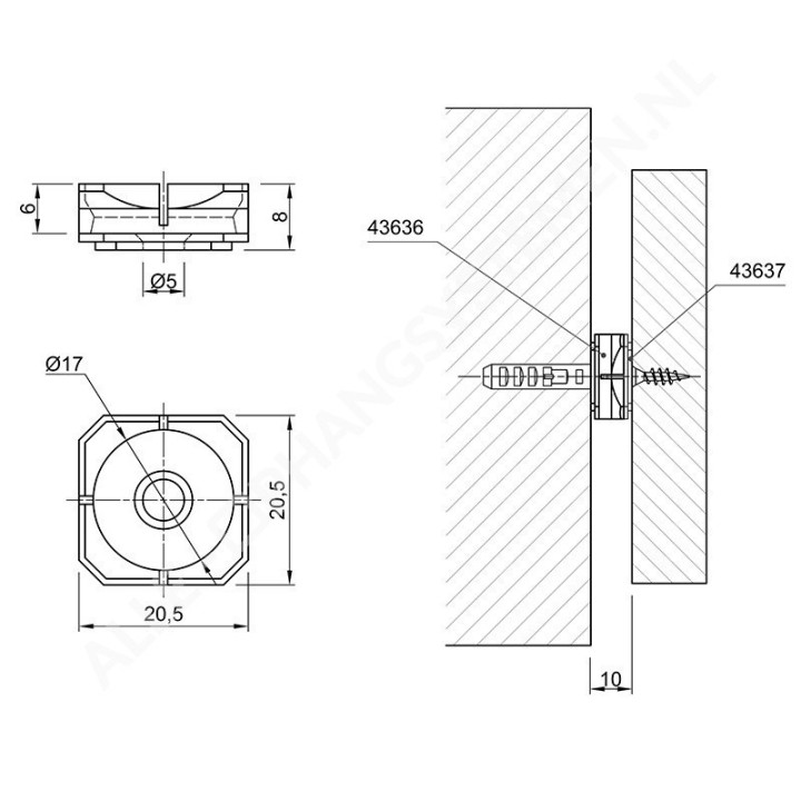 GeckoTeq Click Panel System Plastique - Pince