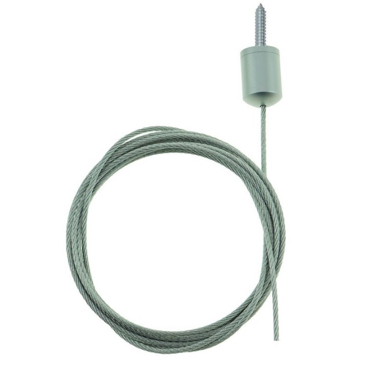 GeckoTeq Système de câble à came au plafond 6 mm - 10 kg avec pince autobloquante