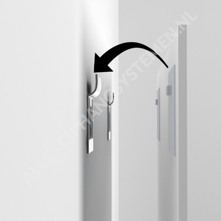 GeckoTeq Zelfklevende Dibond & Spiegel hanger set (compleet incl. toebehoren)