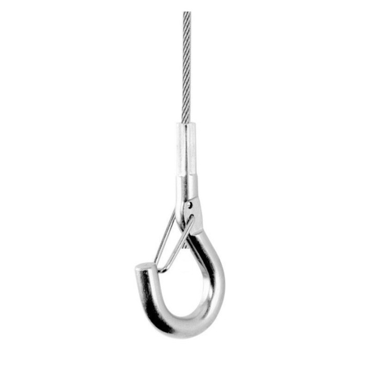 GeckoTeq 1,5mm Steel Wire with Security Hook - 200cm